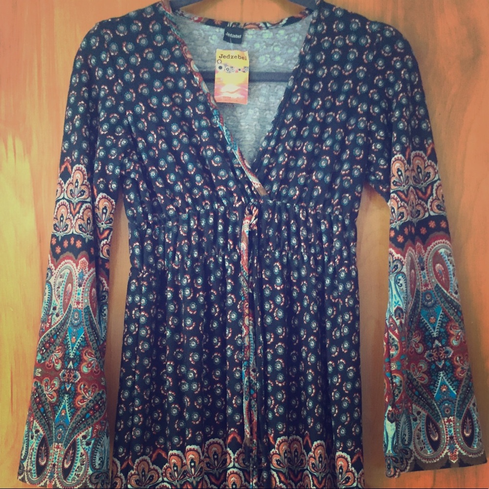 Bohemian sweater dress